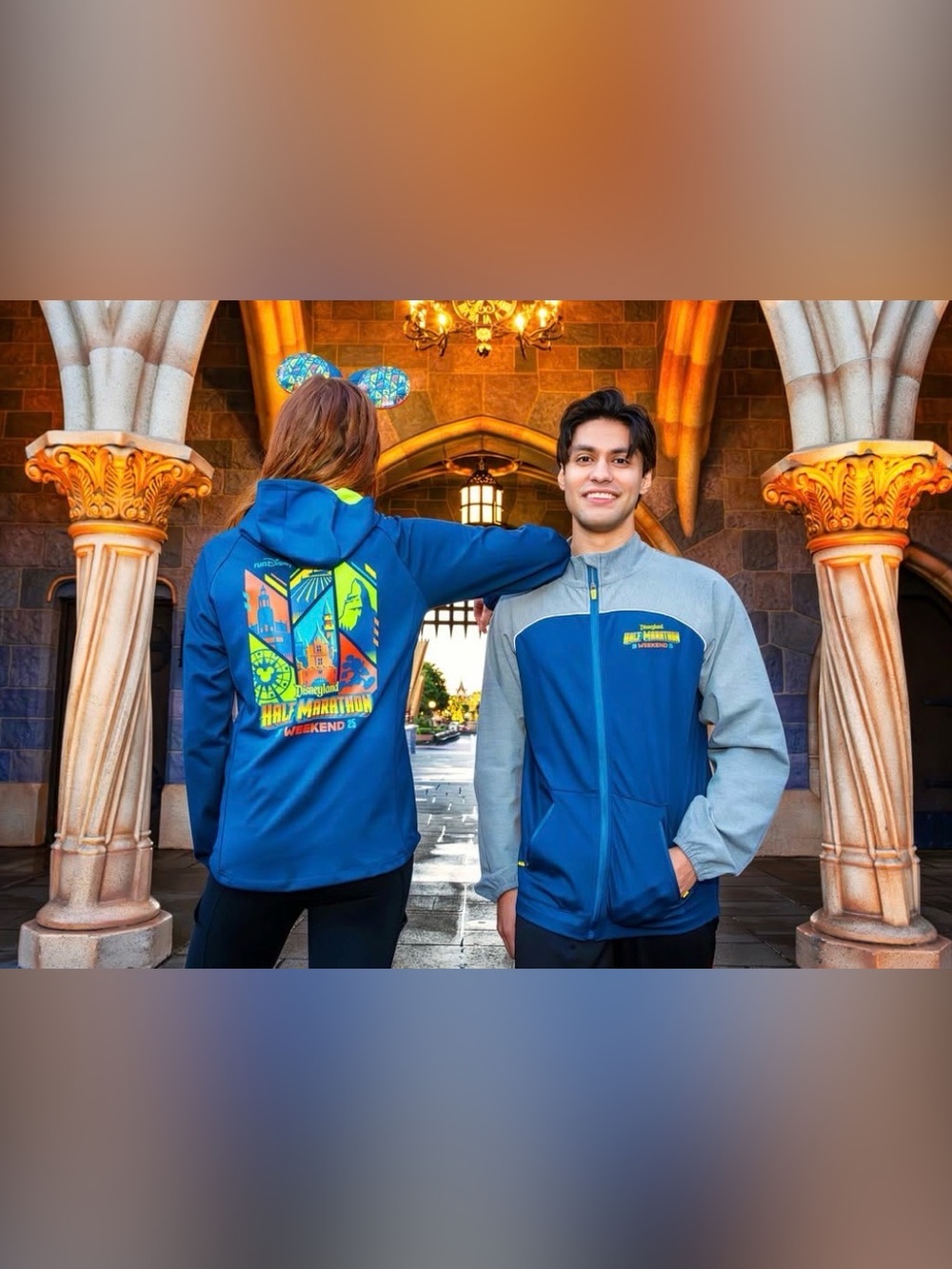 NEW! Disney Rundisney Half Marathon Weekend 2025 Hooded Zip Jacket Blue S, M, L - Picture 2 of 7